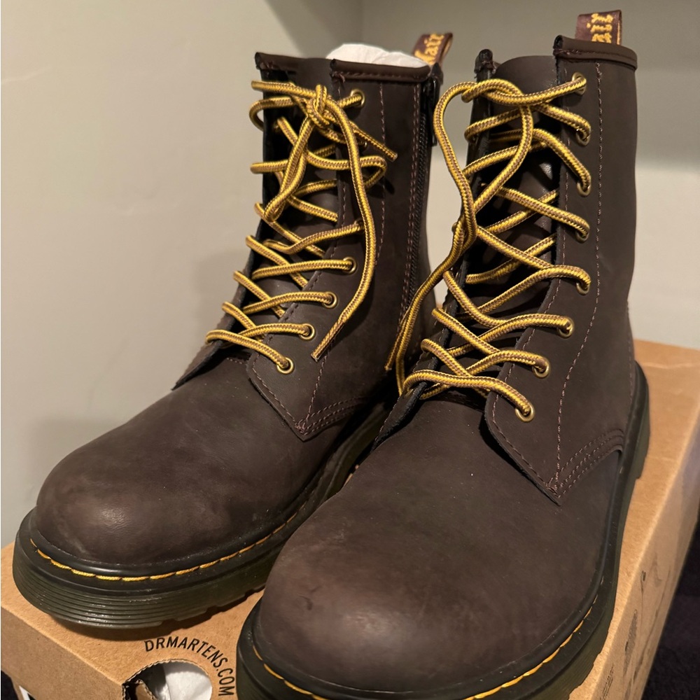 Dr. Martens Brown Leather Boots worn one time